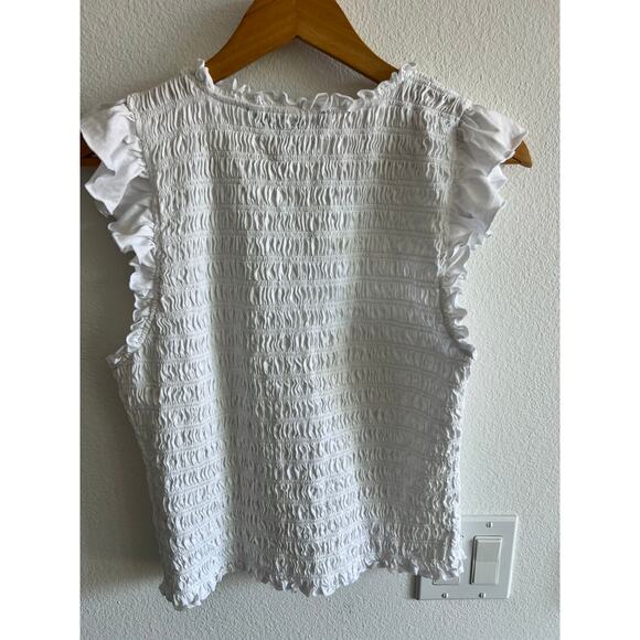 Veronica Beard Wyles Smocked Tank Top size L - Picture 4 of 9